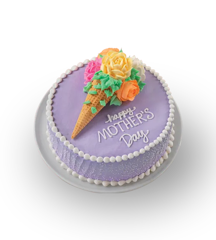 Floral Cone Bouquet Cake