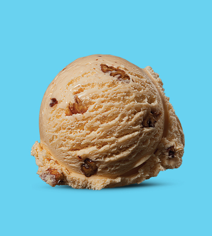 Image of a scoop of Old Fashioned Butter Pecan
